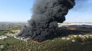 Incendio en la fábrica de Ybarra