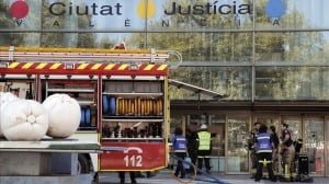 Incendio en la Ciudad de la Justicia en Valencia