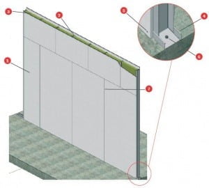 Tabique EI-120 con Panel Tecbor®